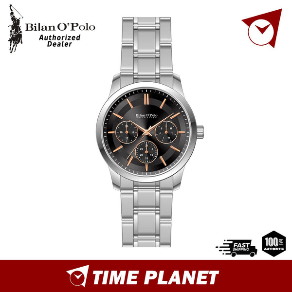 BilanO' Polo Collection PC-G6722S Silver / Black / Rose Gold